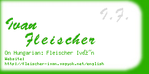 ivan fleischer business card